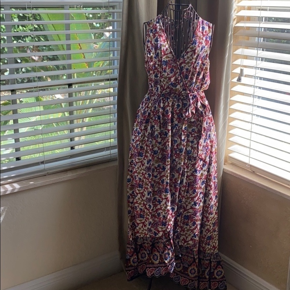 Band of Gypsies Paisley Floral Faux wrap dress - Picture 7 of 9